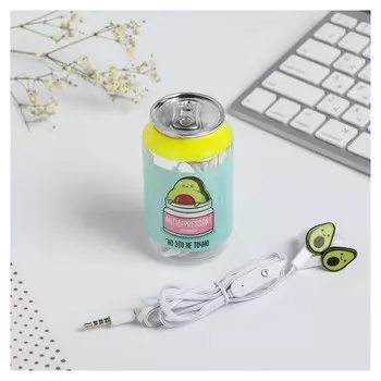 Наушники вакуумные с микрофоном в банке Antidepressant, 9 х 5 см