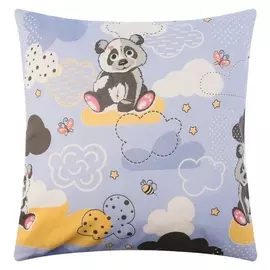 Наволочка экономь и Я "Панды" цв.синий, 70*70±3 см,бязь 100 гр/м2