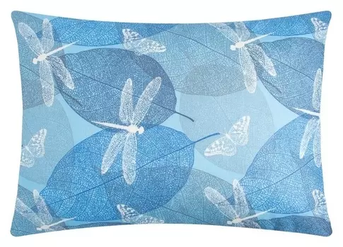 Наволочка экономь и Я "Стрекозы" цв.голубой, 50*70, 100%хлопок, бязь 100 гр/м2