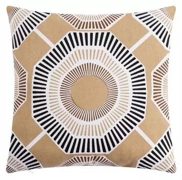 Наволочка декоративная 40х40 см, Circle Beige, 100% хлопок