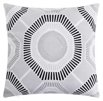 Наволочка декоративная 40х40 см, Circle Black, 100% хлопок