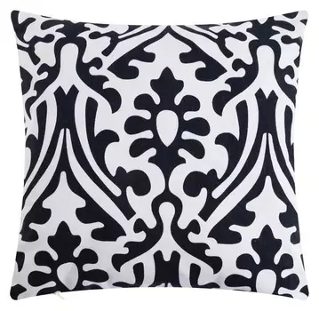 Наволочка декоративная 40х40 см, Monograms Black, 100% хлопок