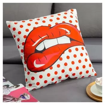 Наволочка декоративная этель красотки "Губки" 42 х 42 см, велюр