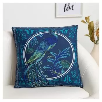 Наволочка декоративная этель «Павлин», размер, 45х45 см