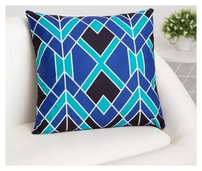 Наволочка декоративная этель "Зигзаги", 45*45 см, 100% п/э