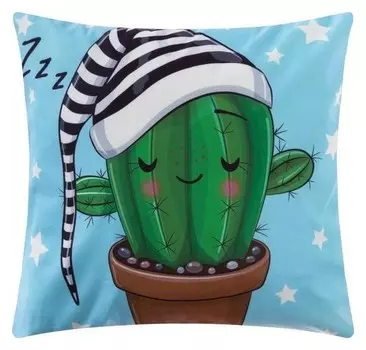 Наволочка декоративная крошка Я "Zzz" 40 х 40 см, 100% п/э
