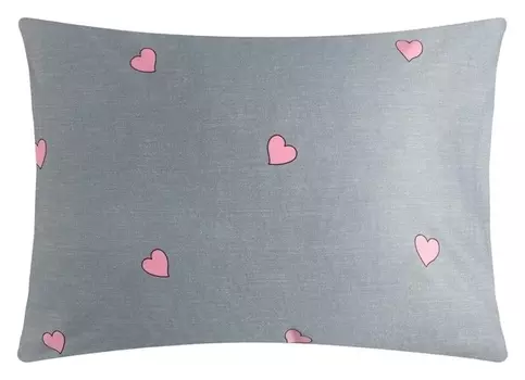 Наволочка Lovelife Love 50х70 см, 100% хлопок, сатин, 125г/м²