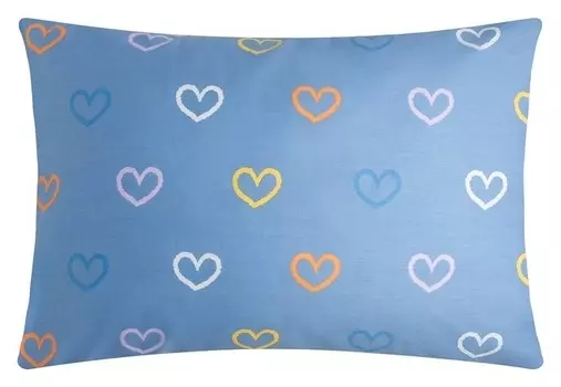 Наволочка Lovelife "Сердечки" 50*70см, 100% хлопок, сатин, 125г/м² 7794094