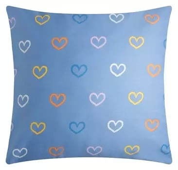 Наволочка Lovelife "Сердечки" 70*70см, 100% хлопок, сатин, 125г/м² 7794095