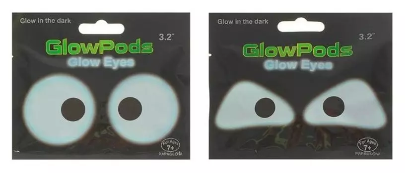 Неоновая наклейка "Глазастик", виды