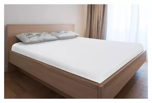 Непромокаемый наматрасник, размер 180х200/20 см, ткань Caress белая
