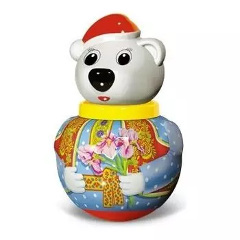 Неваляшка малая Белый медведь Тёма в пакете