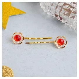 Невидимка для волос "Аленький цветочек" цветок