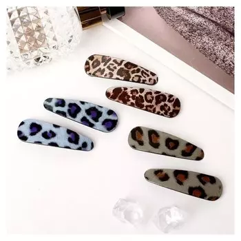 Невидимка для волос "Герти" (Набор 6 шт) 5,5 см африканский принт