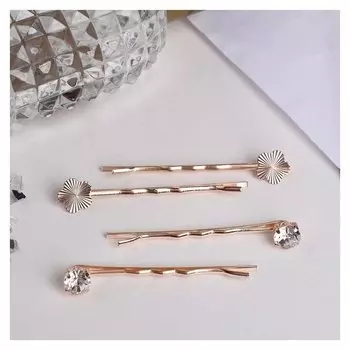 Невидимка для волос Кварта Золотистый