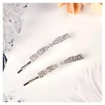 Невидимка для волос набор 2 шт "Волшебный блеск" 5,5 см