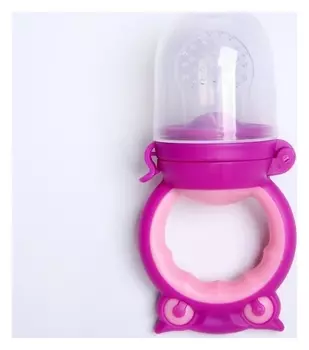Ниблер силиконовый «Совушка», цвет розовый