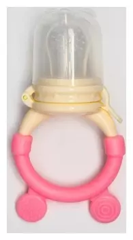 Ниблер "Ушки", с силиконовой сеточкой, цвет розовый