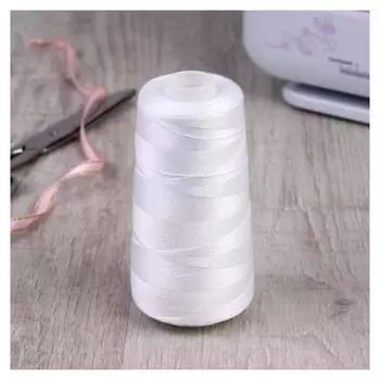 Нитки 100лл, 1000 м, цвет белый №0101