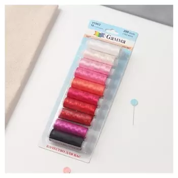 Нитки для вышивания №1, 183 м, 10 шт, цвет разноцветный