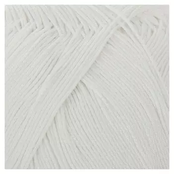 Нитки вязальные "Ромашка" 320м/75гр 100% мерсеризованный хлопок цвет 0101