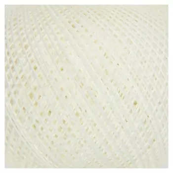 Нитки вязальные "Снежинка" 230м/25гр 100% хлопок цвет белый