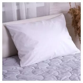 Нижняя наволочка 50х70см на молнии римский (Белый), тик 90г/м, пэ70%,хл30%