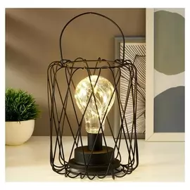 Ночник 16125/1 LED от батареек 3хаа черный 17х17х21 см