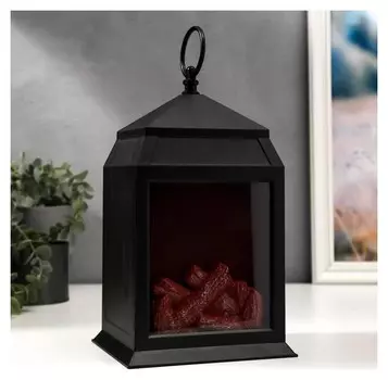 Ночник "Камин" LED черный 16х14х26 см