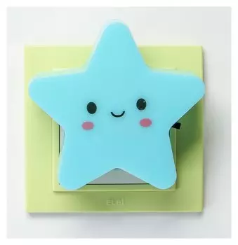 Ночник пластик LED "Звёздочка" с выключателем 220в 8х8,5х5 см