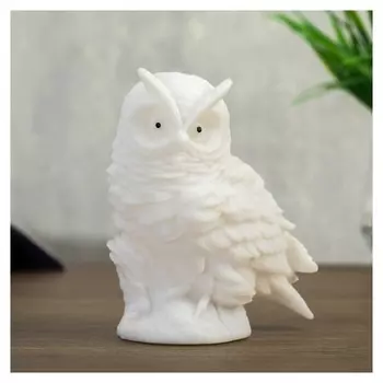 Ночник "Сова" LED батарейки 3хlr белый фосфорный 10x7xx12 см