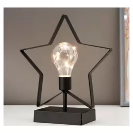 Ночник "Звезда" LED от батареек 3ааа черный 8х21х24 см
