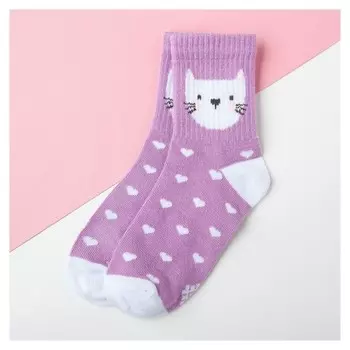Носки детские Kaftan "Котик" р-р 18-20, лиловый