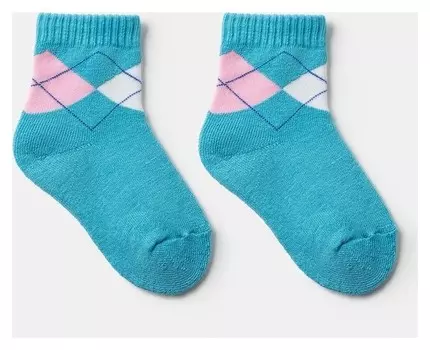 Носки детские махровые, цвет голубой, размер 18-20