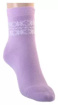 Носки детские махровые, цвет сирень, размер 22-24