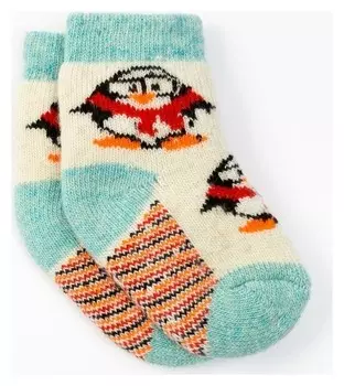 Носки детские шерстяные «Пингвин», цвет белый, размер 16