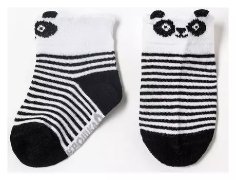 Носки крошка Я "Панда", белый/чёрный, 8-10 см