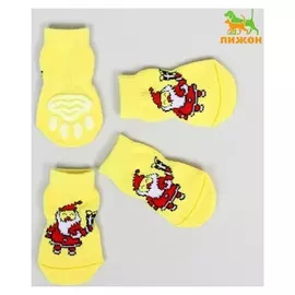 Носки нескользящие "Санты", L (3,5/5 * 8 см), набор 4 шт
