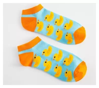 Носки укороченные Minaku «Уточки» размер 36-41 (23-27 см)