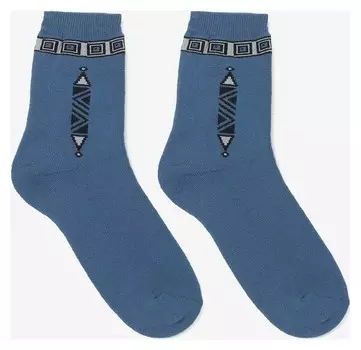 Носки женские махровые, цвет джинсовый, размер 23-25