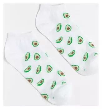 Носки женские Minaku «Авокадо», цвет белый, размер 38-39 (25 см)
