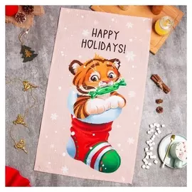 Новогоднее полотенце "Этель" Surprise 40х73 см, 100% хл, вафля 160 г/м2