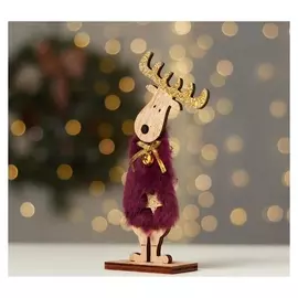 Новогодний декор «Олень мини» 8,5×4×18,5 см, фиолетовый
