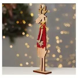 Новогодний декор «Олень высокий» 7×4×29 см, красный