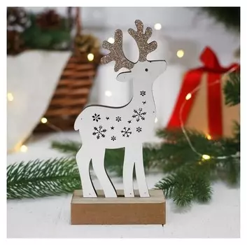 Новогодний декор с подсветкой "Снежный олень"