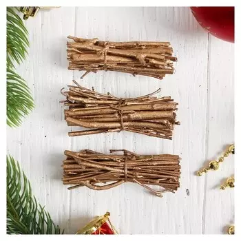 Новогодний декор "Веточки", бронза