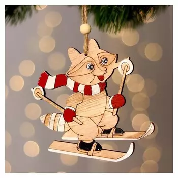 Новогодняя подвеска «Енот» 11,5×0,5×11 см