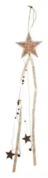 Новогодняя подвеска с подсветкой «Звезда» 12×67 см, золотой