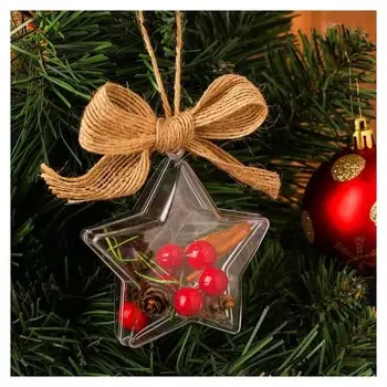 Новогодняя подвеска с природным декором «Звезда»