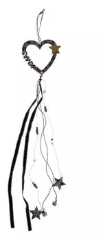 Новогодняя подвеска «Сердце со звездой» 12×67 см